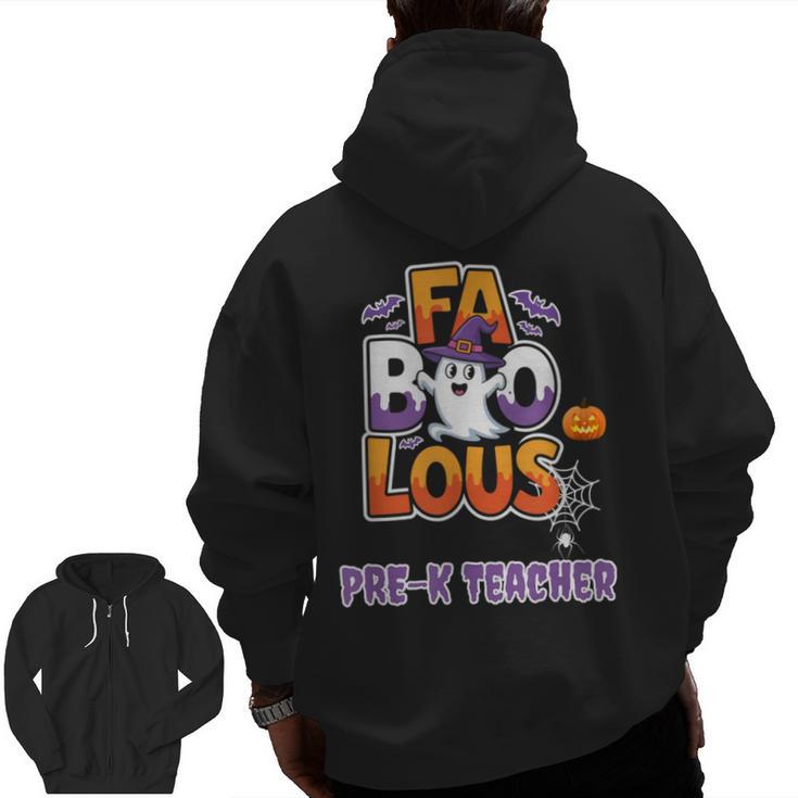 Fabulous Pre-K Teacher Halloween Costume Classroom Outfit Men Zip Up Hoodie Back Print, trending gift Fabulous Pre-K Teacher Halloween Costume Classroom Outfit Men Zip Up Hoodie Back Print, trending gift