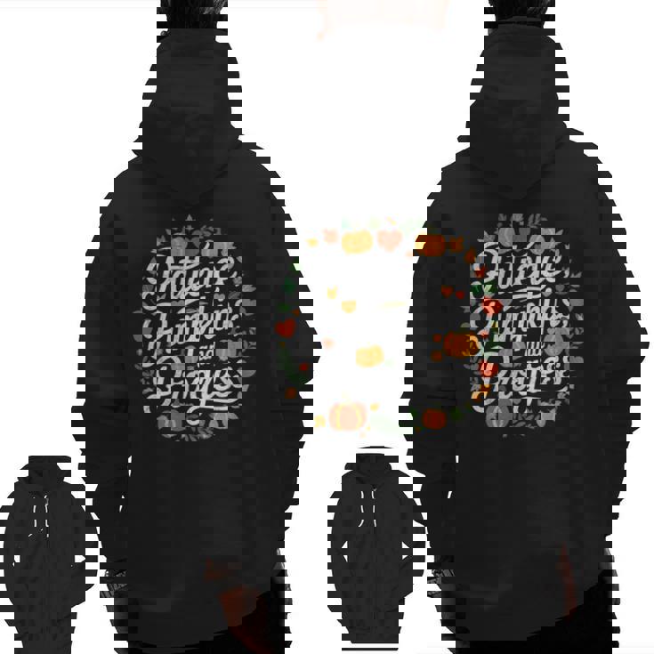 Fall Special Education Teacher Pumpkin Autumn Halloween Men Zip Up Hoodie Back Print