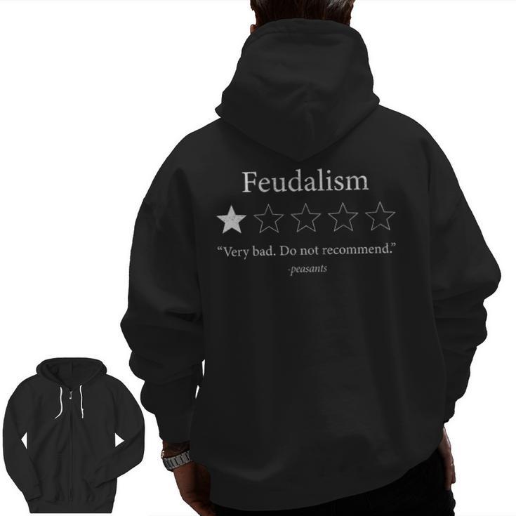 Feudalism Review World History AP History Teacher Men Zip Up Hoodie Back Print