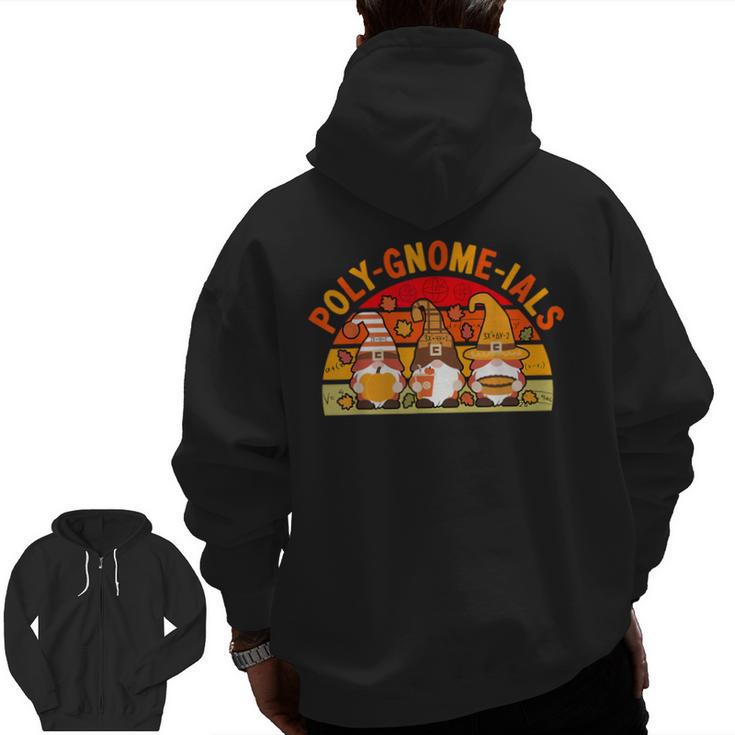 Fun Polynomial Calculus Algebra Poly-Gnome-Ials Math Teacher Men Zip Up Hoodie Back Print