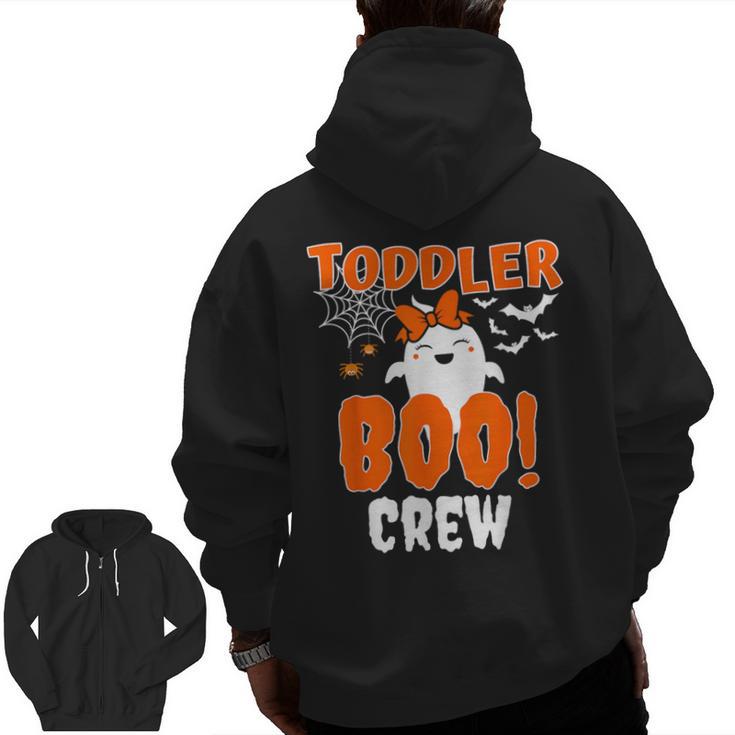 Girl Toddler Boo Crew Daycare Teacher Halloween Party Men Zip Up Hoodie Back Print