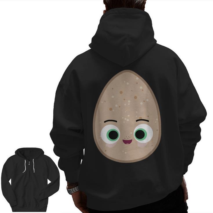 Good Egg Teacher Halloween Costume Group The Shel Egg Men Zip Up Hoodie Back Print