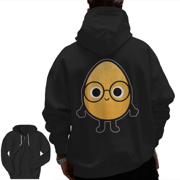 Good Egg Teacher Halloween Costume The Smart Cookie Men Zip Up Hoodie Back Print