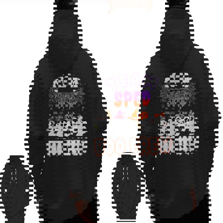 Halloween Costume Team SPED Teacher Special Education Men Zip Up Hoodie Back Print