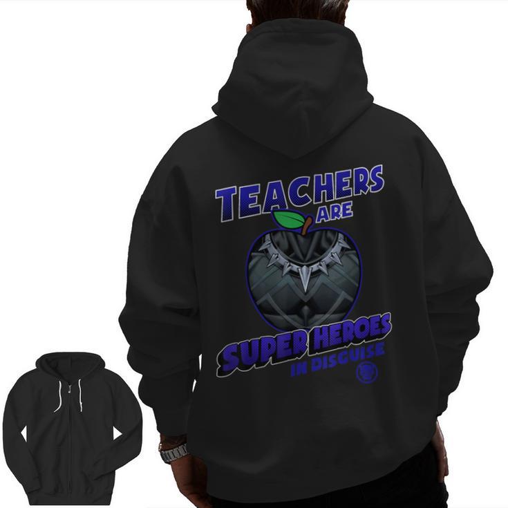 Marvel Teachers Are Super Heroes In Disguise Panther Men Zip Up Hoodie Back Print
