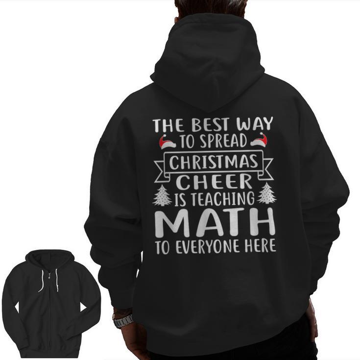 Math Teacher Christmas Mathematics Teacher Men Zip Up Hoodie Back Print