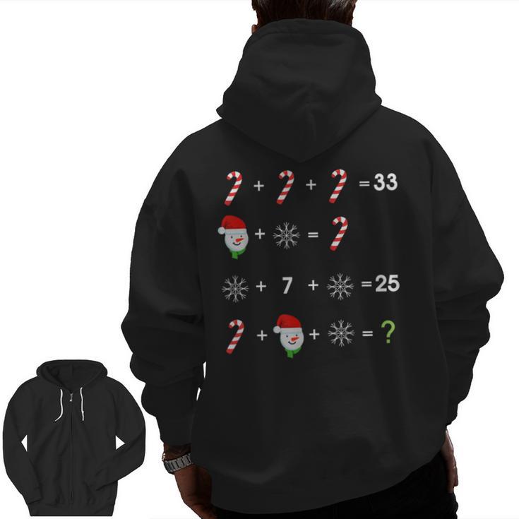Order Of Operations Quiz Math Teacher Christmas Men Zip Up Hoodie Back Print