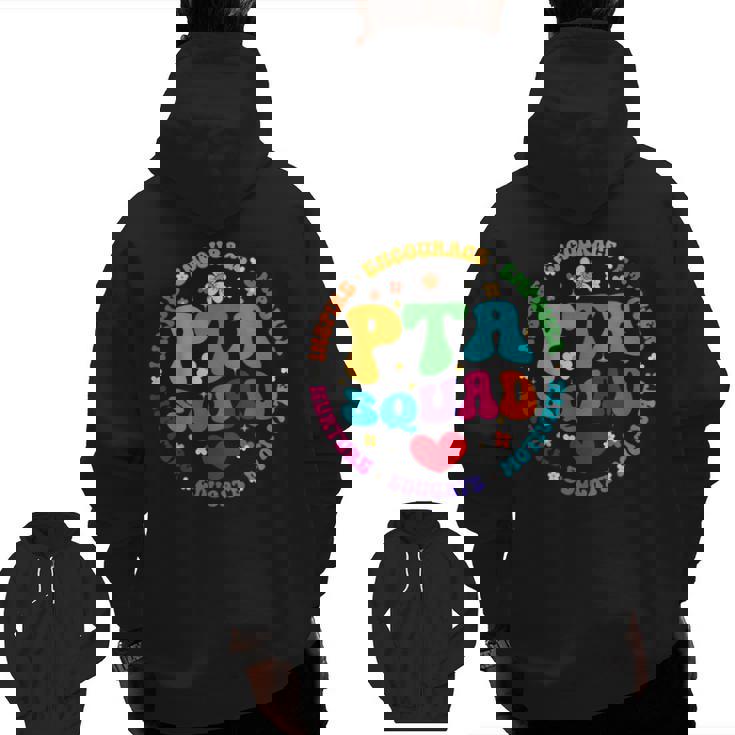 Parents Teacher Association Team Supporter PTA Squad For Men Women Girls Kids Men Zip Up Hoodie Back Print