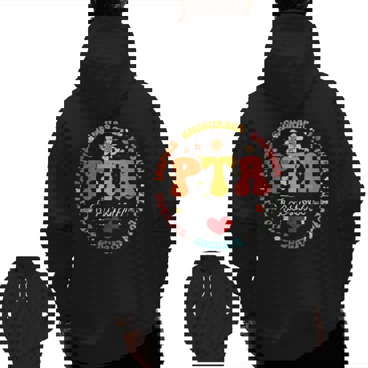 Parents Teacher Association Team Supporter PTA Treasurer For Men Women Girls Kids Men Zip Up Hoodie Back Print