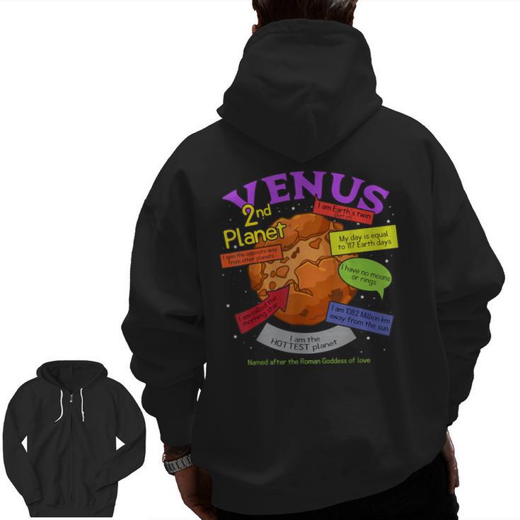 Perfect Planets Teachers Shirts Venus For Solar System Men Zip Up Hoodie Back Print
