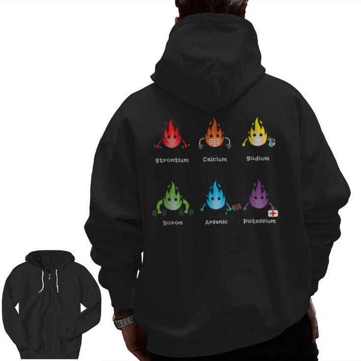 Periodic Elements Chemistry Lovers Science Teacher Men Zip Up Hoodie Back Print