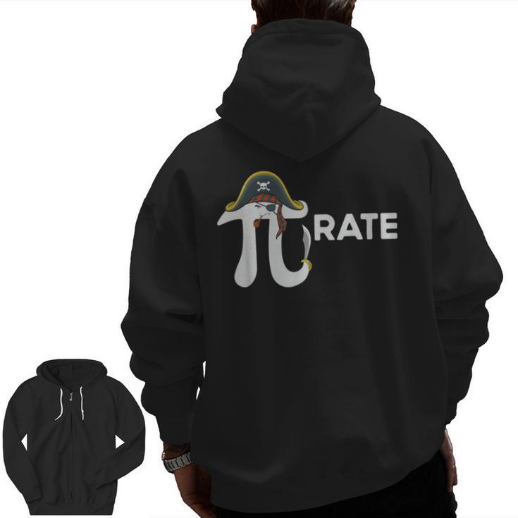 Pirate Pi Math Pie Halloween Costume Teacher Men Women Men Zip Up Hoodie Back Print