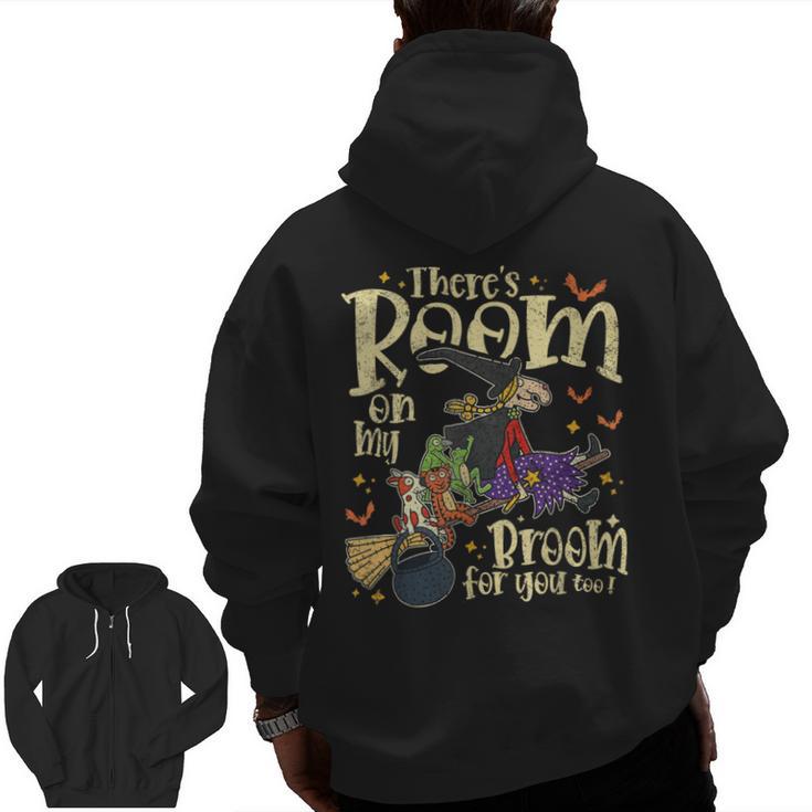 There's Room On My Broom For You Too Teacher Halloween Men Zip Up Hoodie Back Print