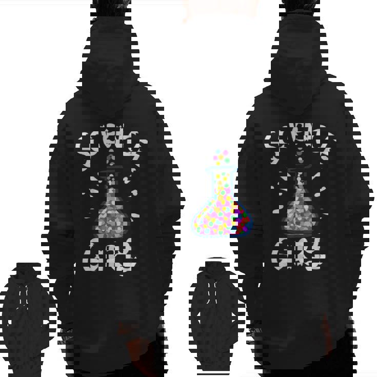 Science Girl Chemistry Biology Student Teacher Men Zip Up Hoodie Back Print