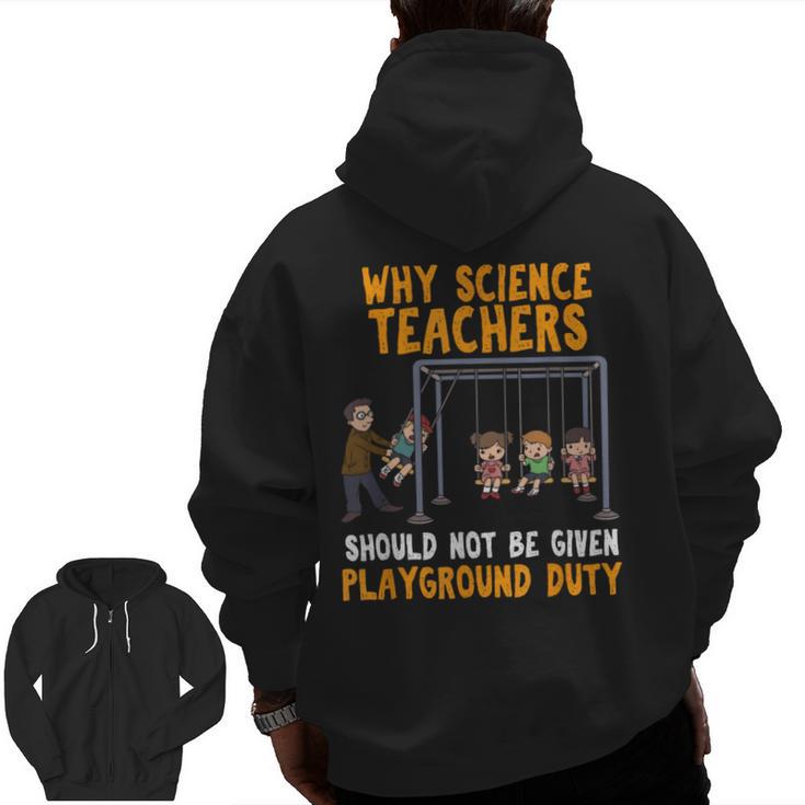Science Physicist Chemist Teacher Vintage Men Zip Up Hoodie Back Print