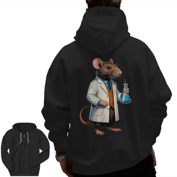Science Rat Lab Science Scientist Mouse Teacher Chemistry Men Zip Up Hoodie Back Print