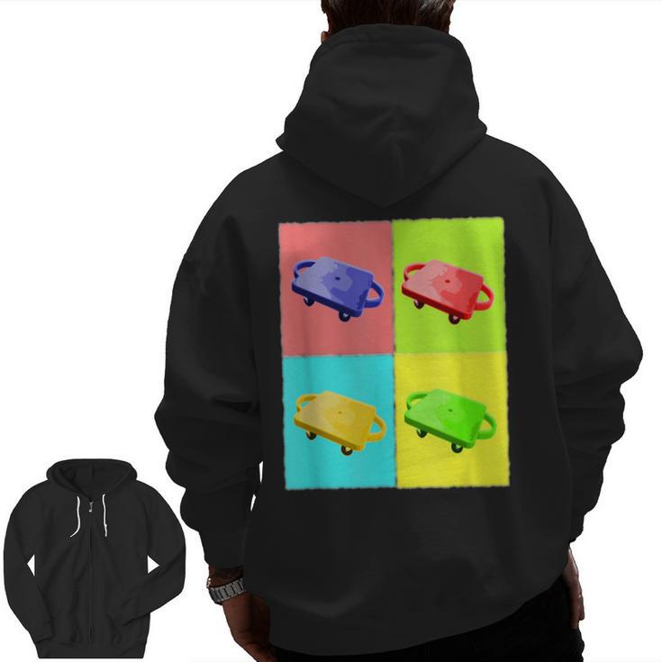 Scooter Physical Education PE Gym Teacher Men Zip Up Hoodie Back Print