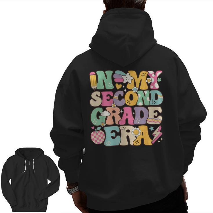 In My Second Grade Era Girl Back To School 2nd Grade Teacher Men Zip Up Hoodie Back Print