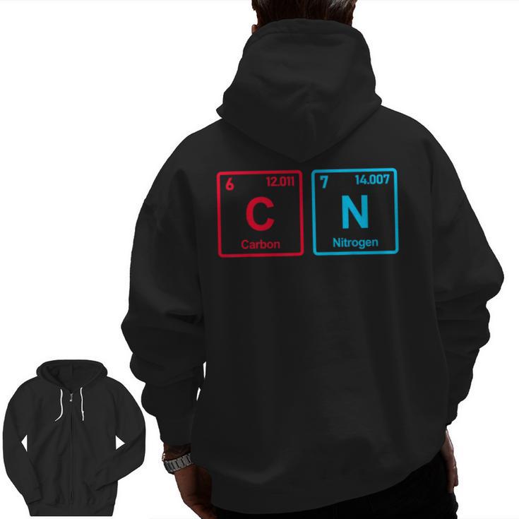 Six Seven Meme 6 7 Science Teacher 6-7 Periodic Table Men Zip Up Hoodie Back Print