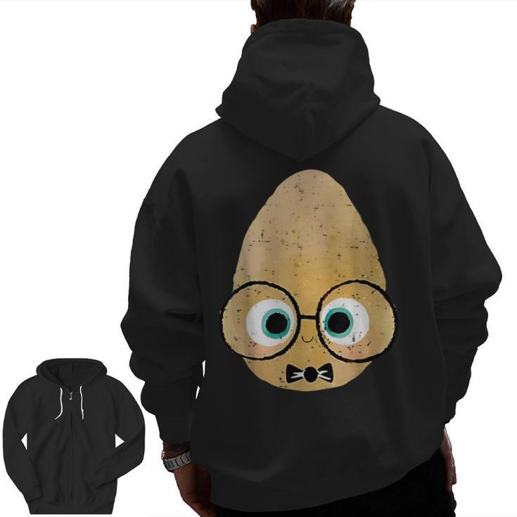The Smart Seed Good Egg Teacher Halloween Costume Food Group Men Zip Up Hoodie Back Print