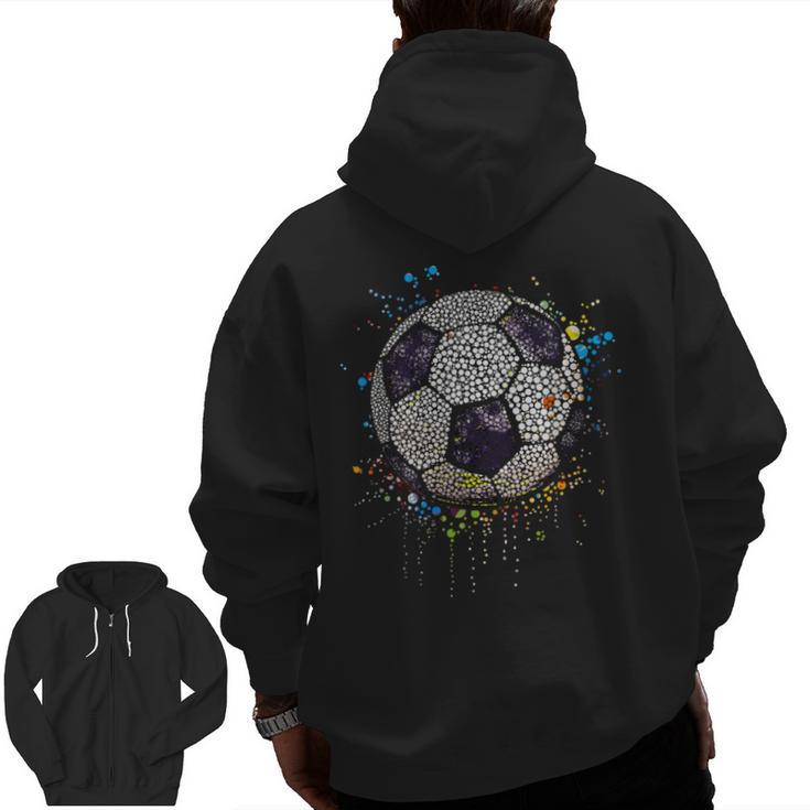 Soccer Dot Day Shirts For Kids Men Women Teacher Men Zip Up Hoodie Back Print