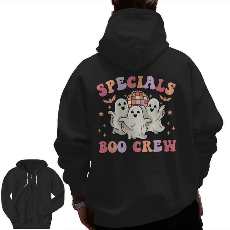 Specials Boo Crew Art Music Pe Tech Teacher Ghost Halloween Men Zip Up Hoodie Back Print