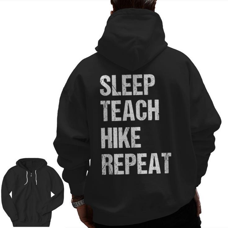 Teacher Hiking Shirt Teaching Hiker T Shirt Men Zip Up Hoodie Back Print