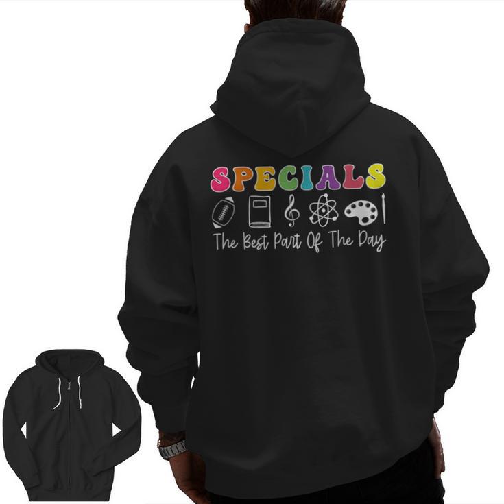 Teacher Specials The Best Part Of The Day Specials Squad Men Zip Up Hoodie Back Print