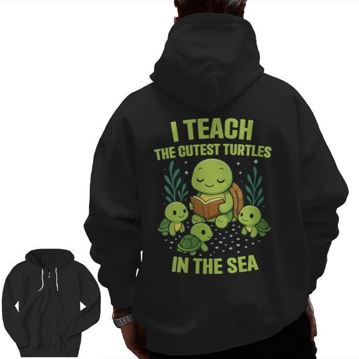 Teachers Day Men Zip Up Hoodie Back Print