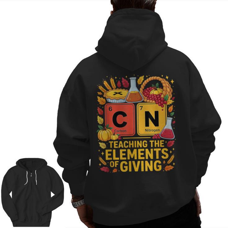 Thanksgiving 67 Meme Science Teacher Periodic Table Women Men Zip Up Hoodie Back Print