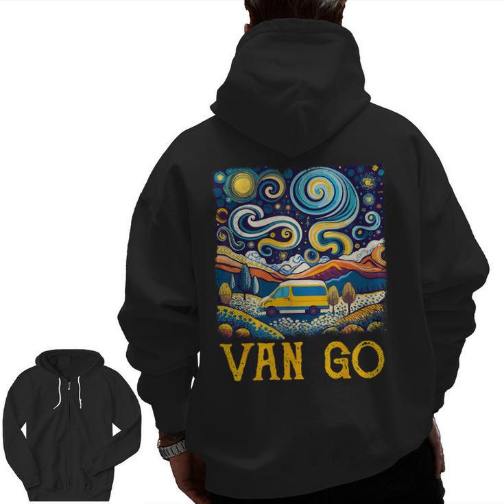 Van Go Vanlife Accessories Artist Art Teacher Men Zip Up Hoodie Back Print