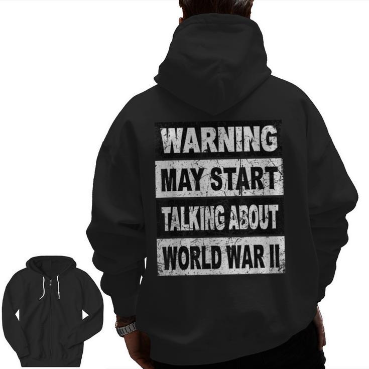 Vintage Historian Shirt History Teacher Co Retro WW2 History Teacher Men Zip Up Hoodie Back Print