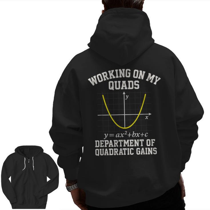Working On My Quads Algebra Math Gym Teacher Men Zip Up Hoodie Back Print, trending gift Working On My Quads Algebra Math Gym Teacher Men Zip Up Hoodie Back Print, trending gift