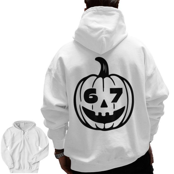 67 Halloween Costume For Students Teachers Brainrot Meme Men Zip Up Hoodie Back Print
