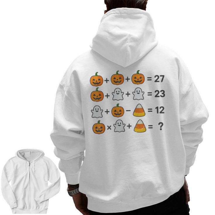 67 Order Operations Math Teacher Halloween Costume Math Fun Men Zip Up Hoodie Back Print