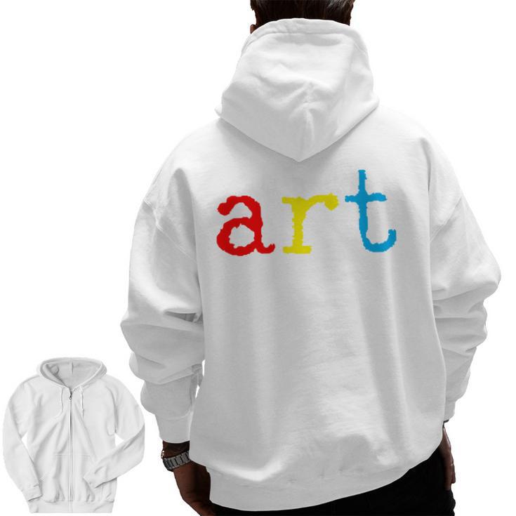 Art Teacher Artists Men Zip Up Hoodie Back Print