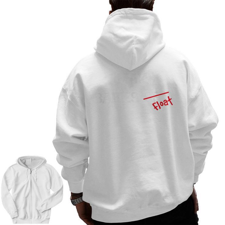I Make Babies Cry Float Funny Swimming Coach Teacher Gift Men Zip Up Hoodie Back Print