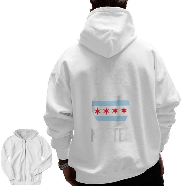 Chicago Teachers Matter Support Union Education Red For Ed Raglan Baseball Tee Men Zip Up Hoodie Back Print