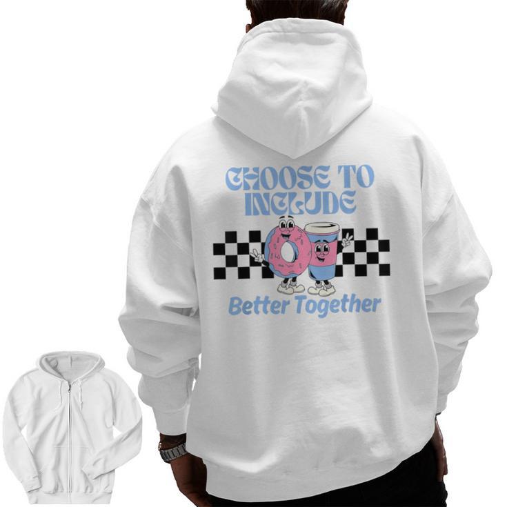 Choose To Include Special Education Teacher Autism Awareness Men Zip Up Hoodie Back Print
