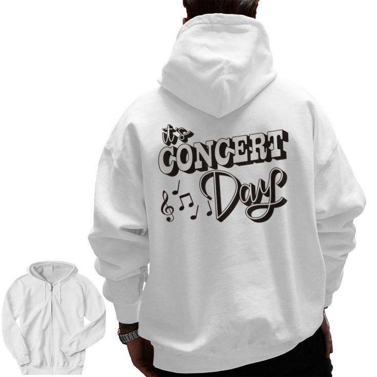The Concert Day Elementary Music Teacher First Day Of School Men Zip Up Hoodie Back Print