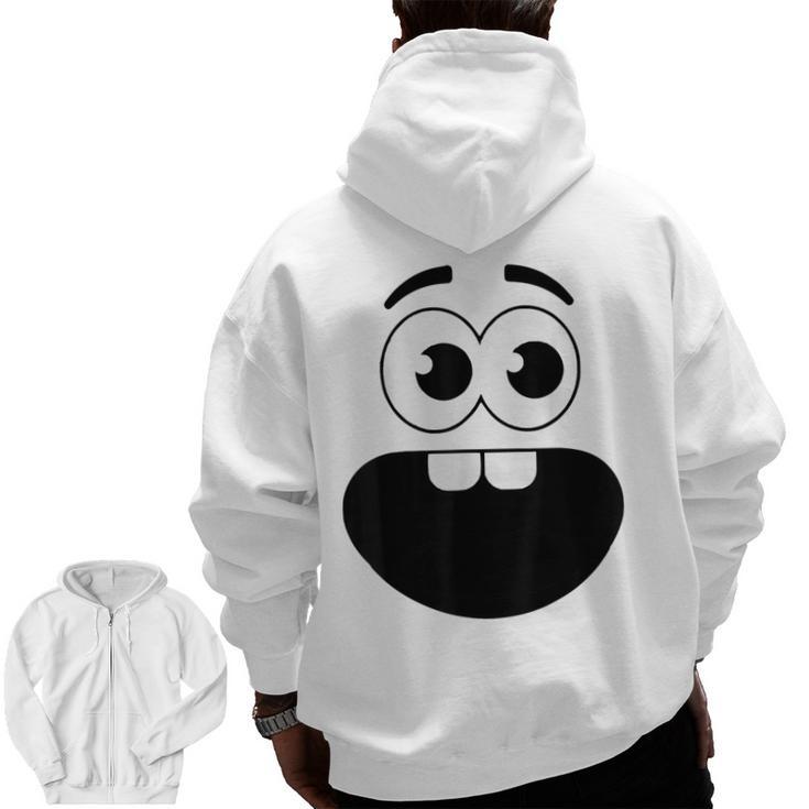 Creepy Carrots Face Teacher Halloween Costume Matching Men Zip Up Hoodie Back Print
