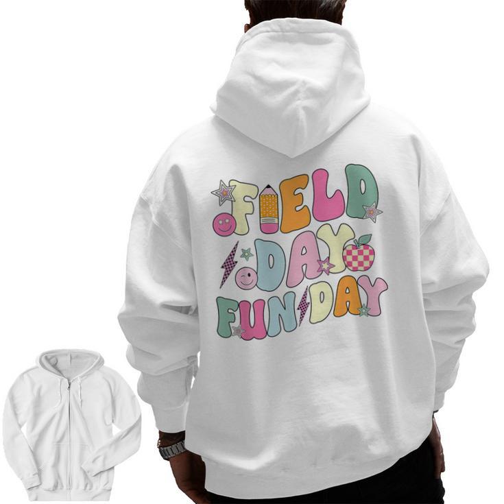 Field Day Fun Day Last Day Of School Teacher Student Men Zip Up Hoodie Back Print