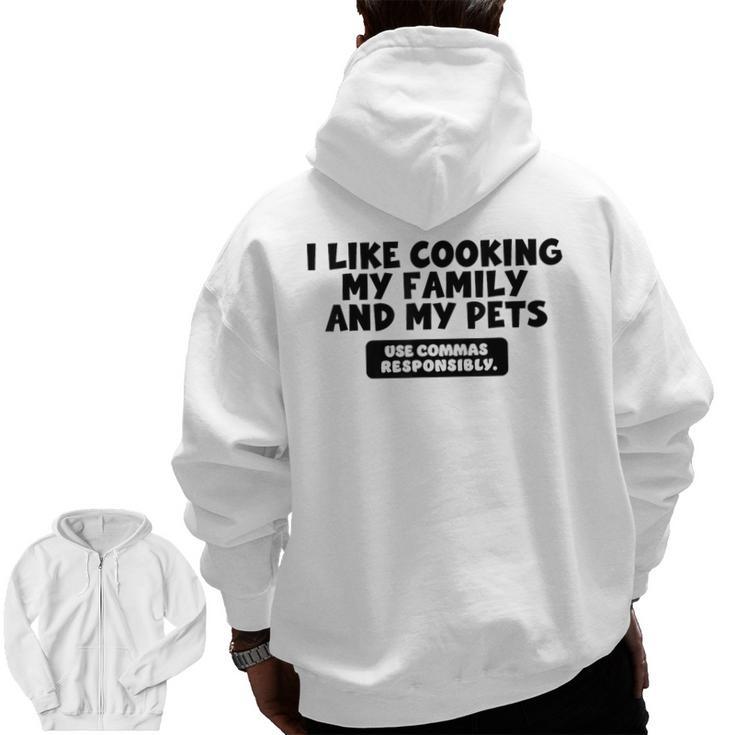 Grammar T Shirt Back To School English Teacher Men Zip Up Hoodie Back Print