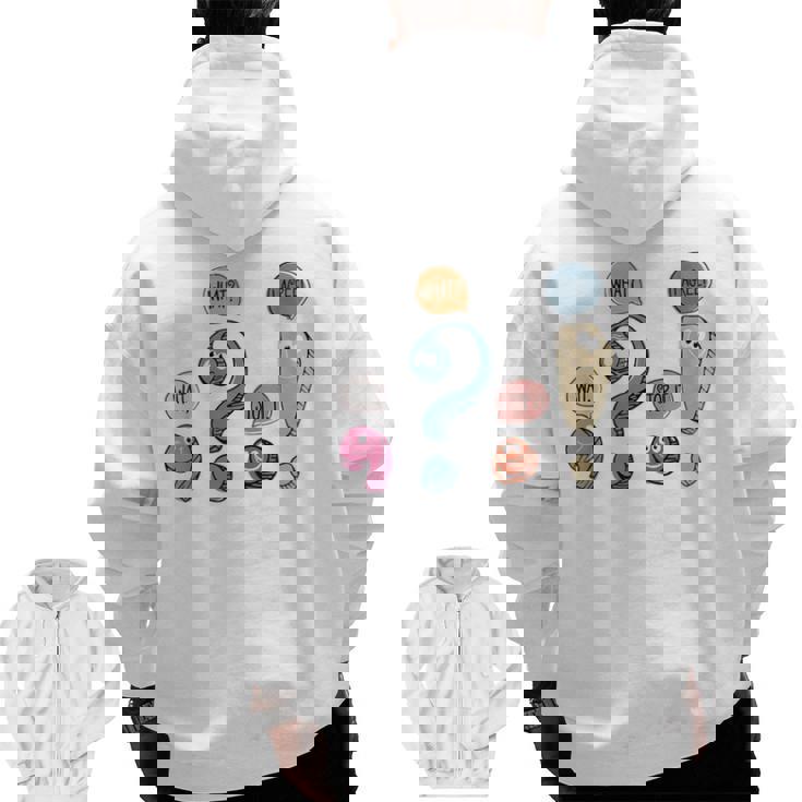 Grammar Teacher Punctuation For English Teacher Men Women Men Zip Up Hoodie Back Print