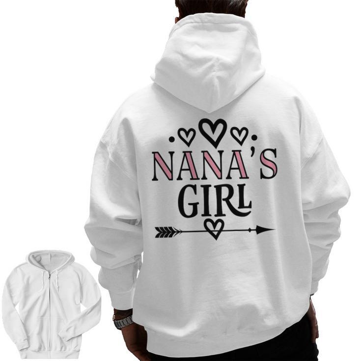 Granddaughter Nanas Girl Men Zip Up Hoodie Back Print