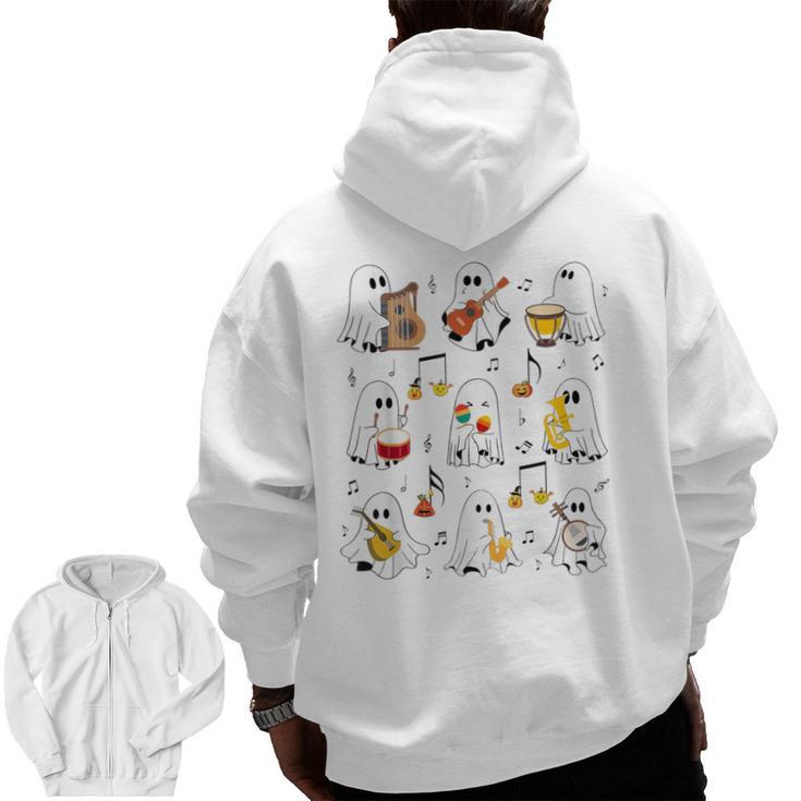 It's A Bootiful Day To Make Music Ghost Teacher Men Zip Up Hoodie Back Print