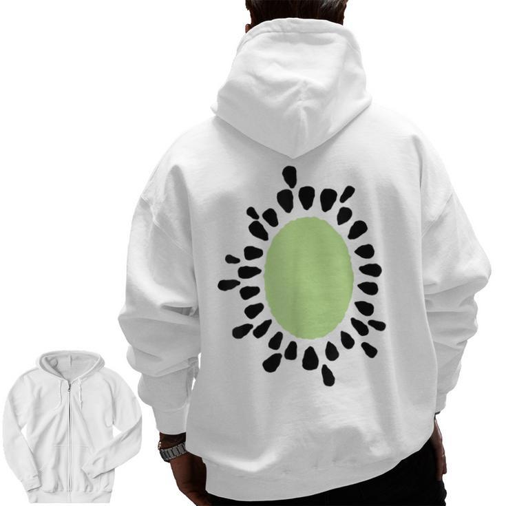 Kiwi Easy Costume Halloween Fruit Lover School Teacher Fun Men Zip Up Hoodie Back Print