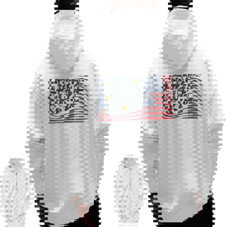 Literacy Justice For All Teacher Men Zip Up Hoodie Back Print