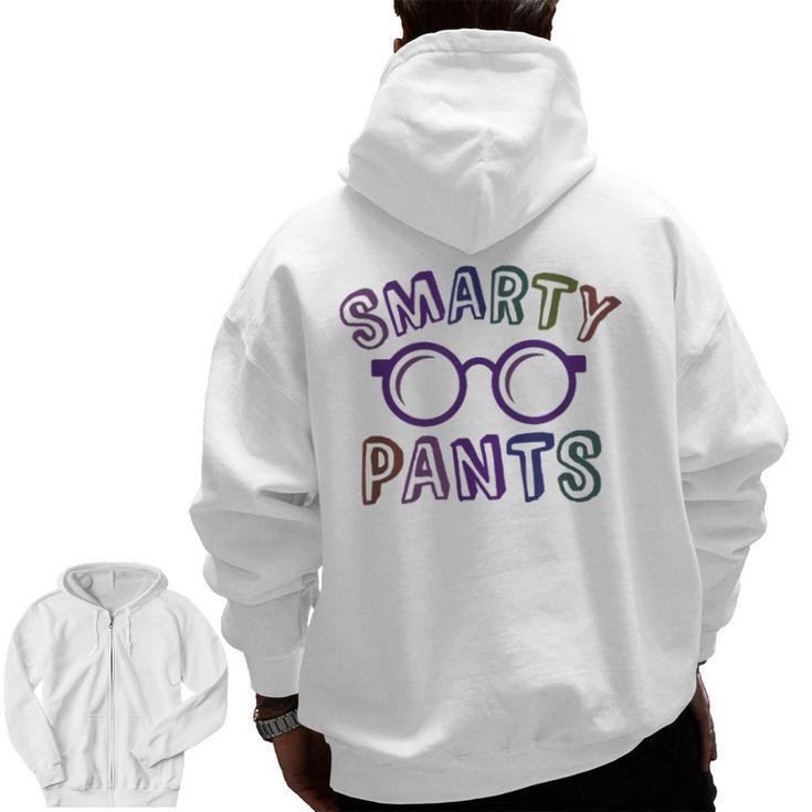 Little Mr Miss SMARTY PANTS Graduation Alumni Teacher Men Zip Up Hoodie Back Print