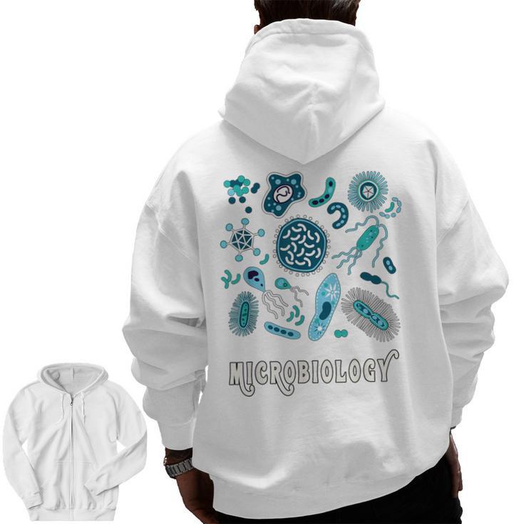 Microbiology Teacher Science Instructor Tee Shirt For Men Women Men Zip Up Hoodie Back Print